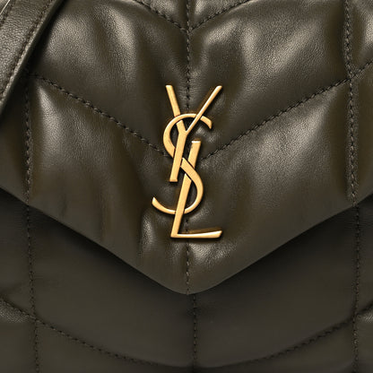 Saint Laurent Lambskin Quilted Toy Loulou Puffer Monogram Chain Satchel Seaweed 8 of 12
