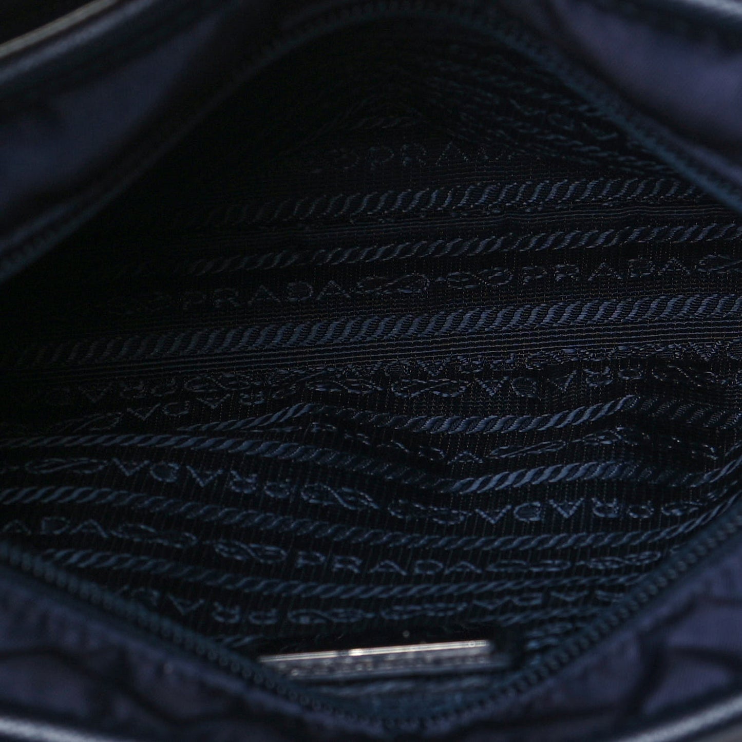 Tessuto Nylon Saffiano Flat Messenger Bag Blue