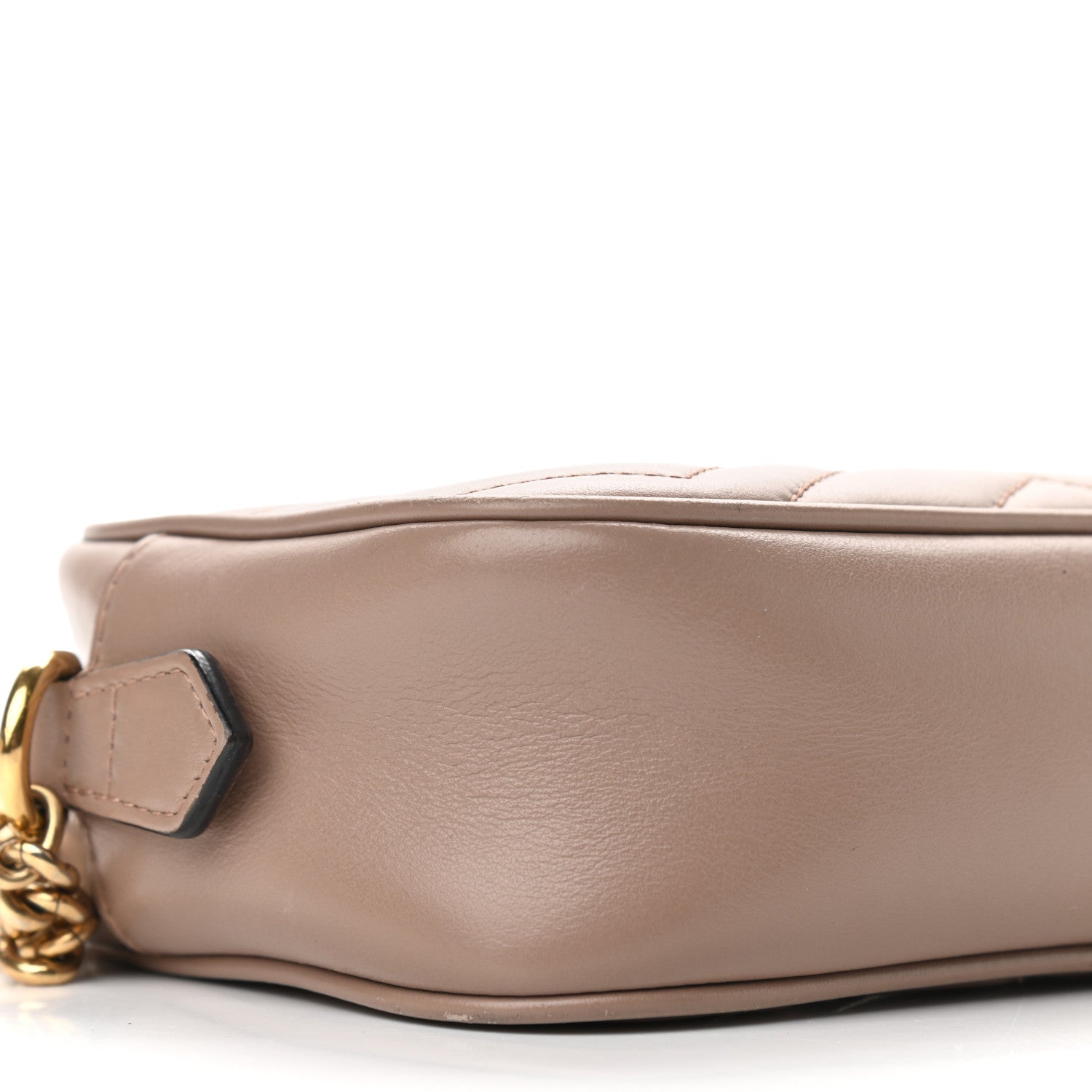 Gucci Calfskin Matelasse Mini GG Marmont Chain Shoulder Bag Porcelain Rose 9 of 12