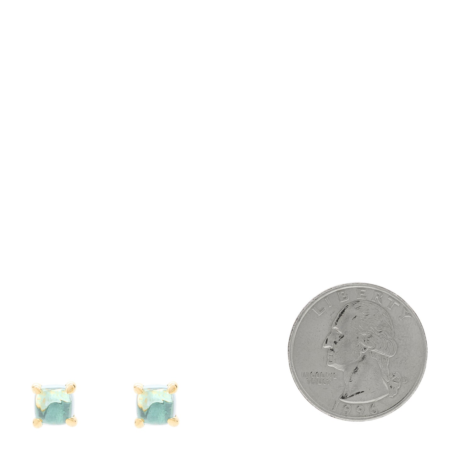 18K Yellow Gold Blue Topaz Paloma Picasso Sugar Stacks Earrings