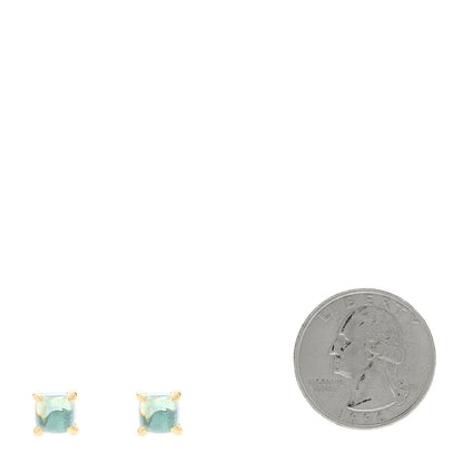 Tiffany 18K Yellow Gold Blue Topaz Paloma Picasso Sugar Stacks Earrings 2 of 5