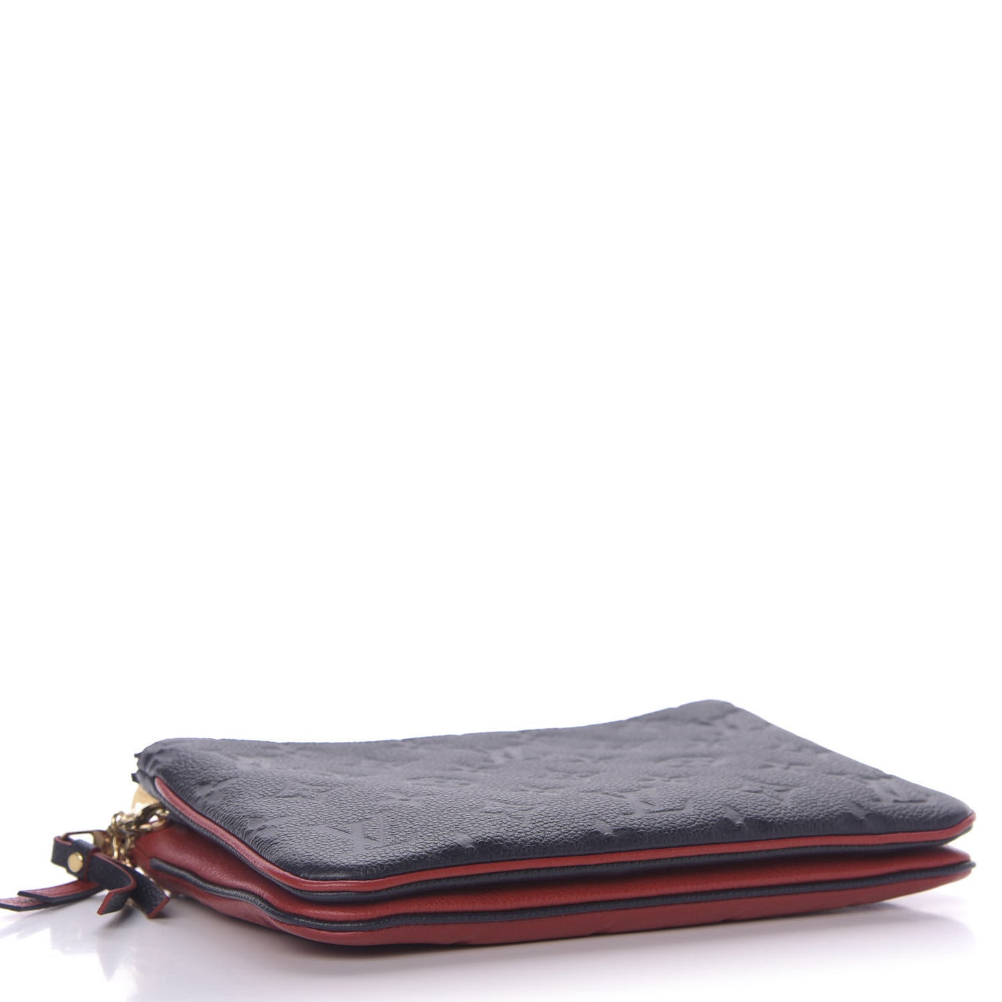 Empreinte Double Zip Pochette Marine Rouge