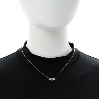 Tiffany Platinum Diamond Rubellite Paper Flowers Firefly Pendant Necklace 2 of 7