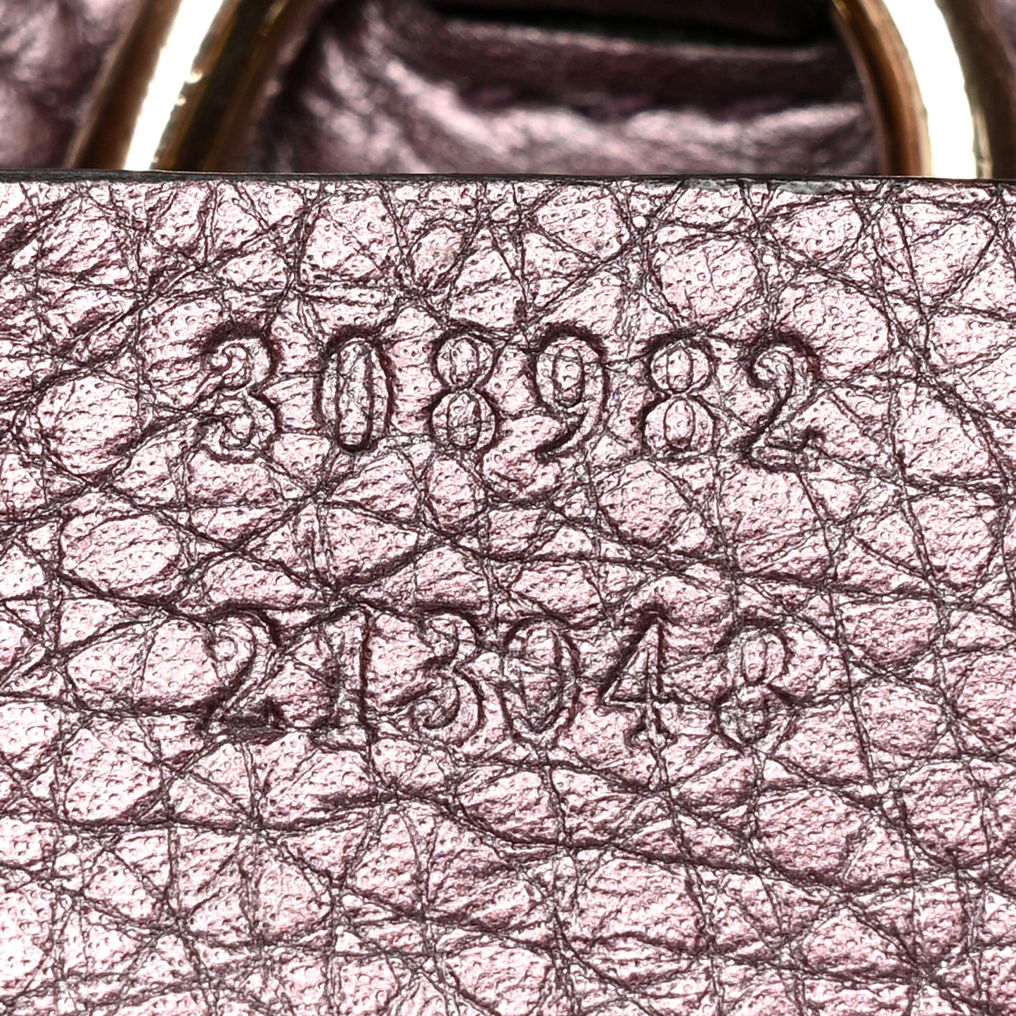 Metallic Pebbled Calfskin Medium Soho Chain Shoulder Bag Purple
