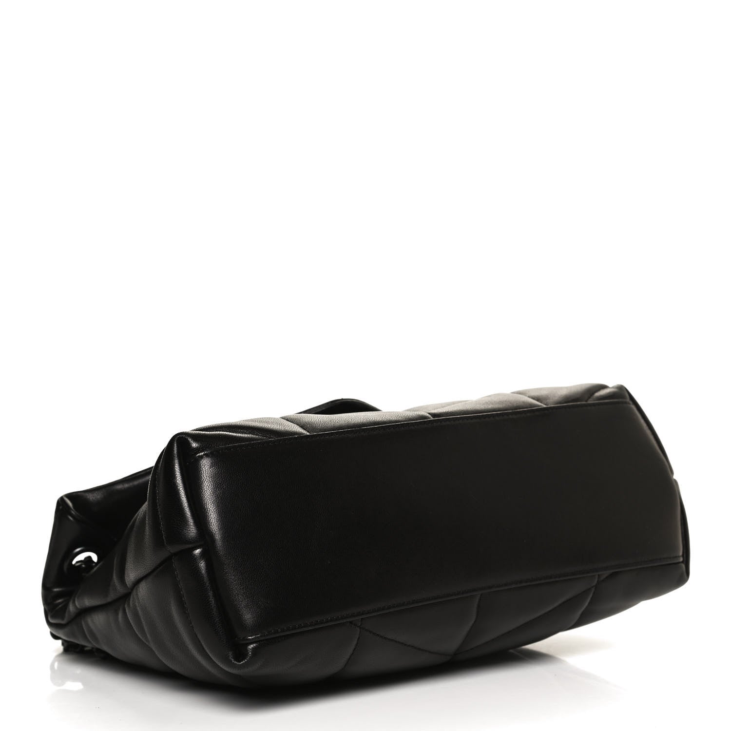 Saint Laurent Lambskin Quilted Small Loulou Puffer Monogram Chain Satchel Black 3 of 9