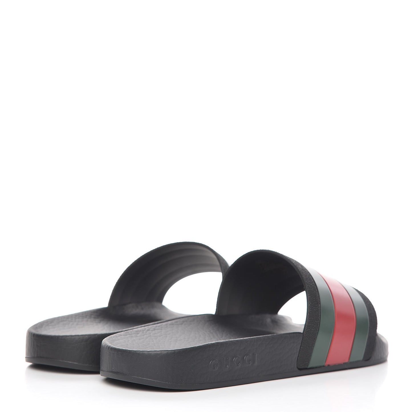 Rubber Web Mens Pool Slide Sandals 6 Black Green Red