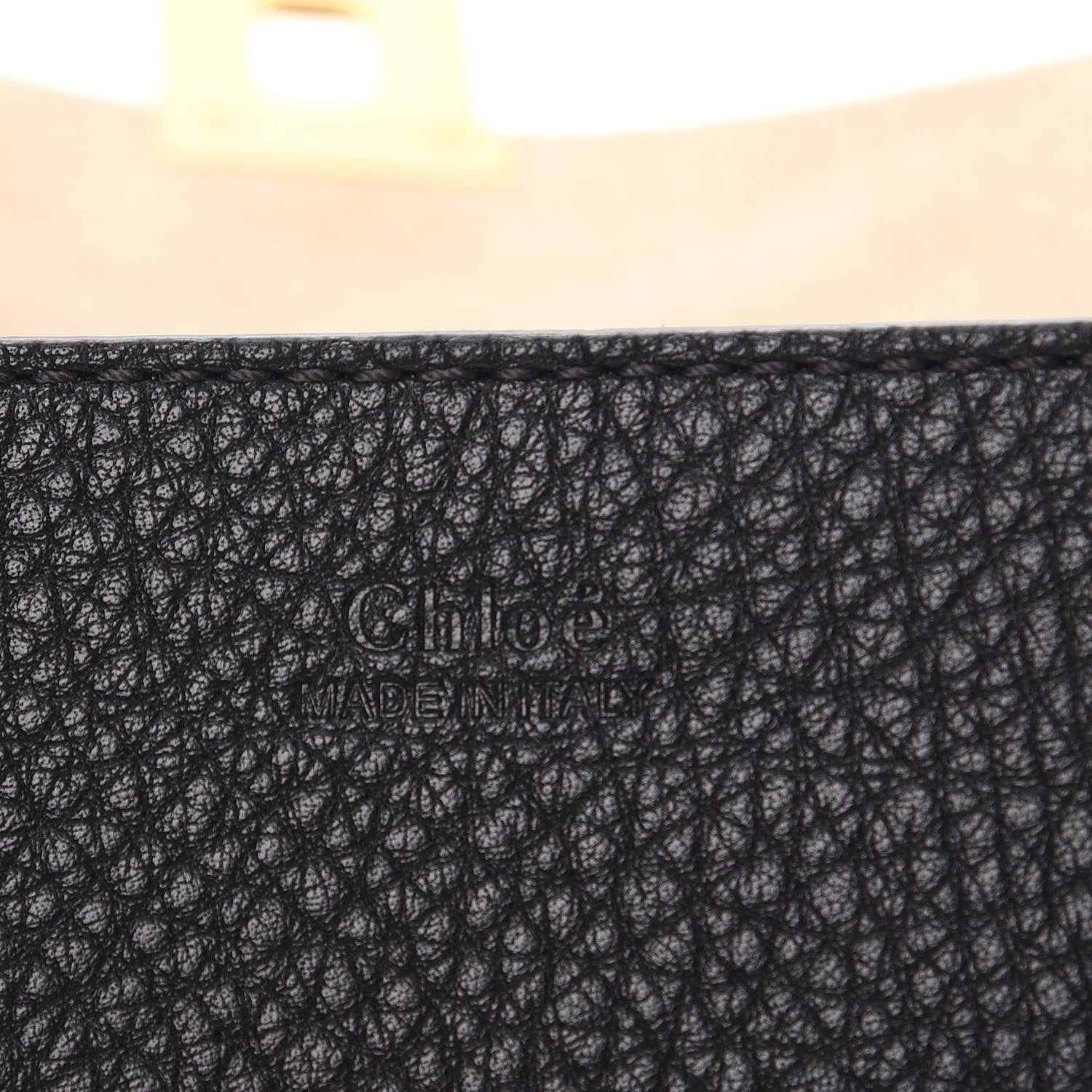 Chloe Grained Calfskin Lambskin Bi-Color Drew Shoulder Bag Black 6 of 7