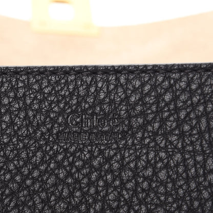 Chloe Grained Calfskin Lambskin Bi-Color Drew Shoulder Bag Black 6 of 7