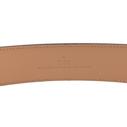 Gucci Metallic Textured Dollar Calfskin Double G 40mm Belt 90 36 Silver 5 of 6