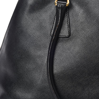 Prada Saffiano Top Handle Dome Satchel Black 12 of 18