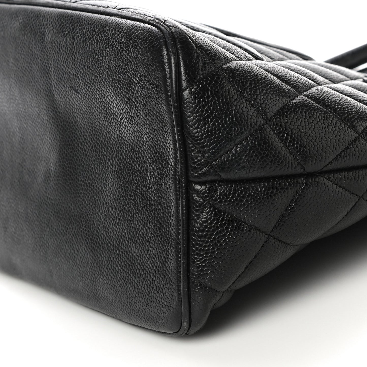 Caviar Quilted Medallion Tote Black