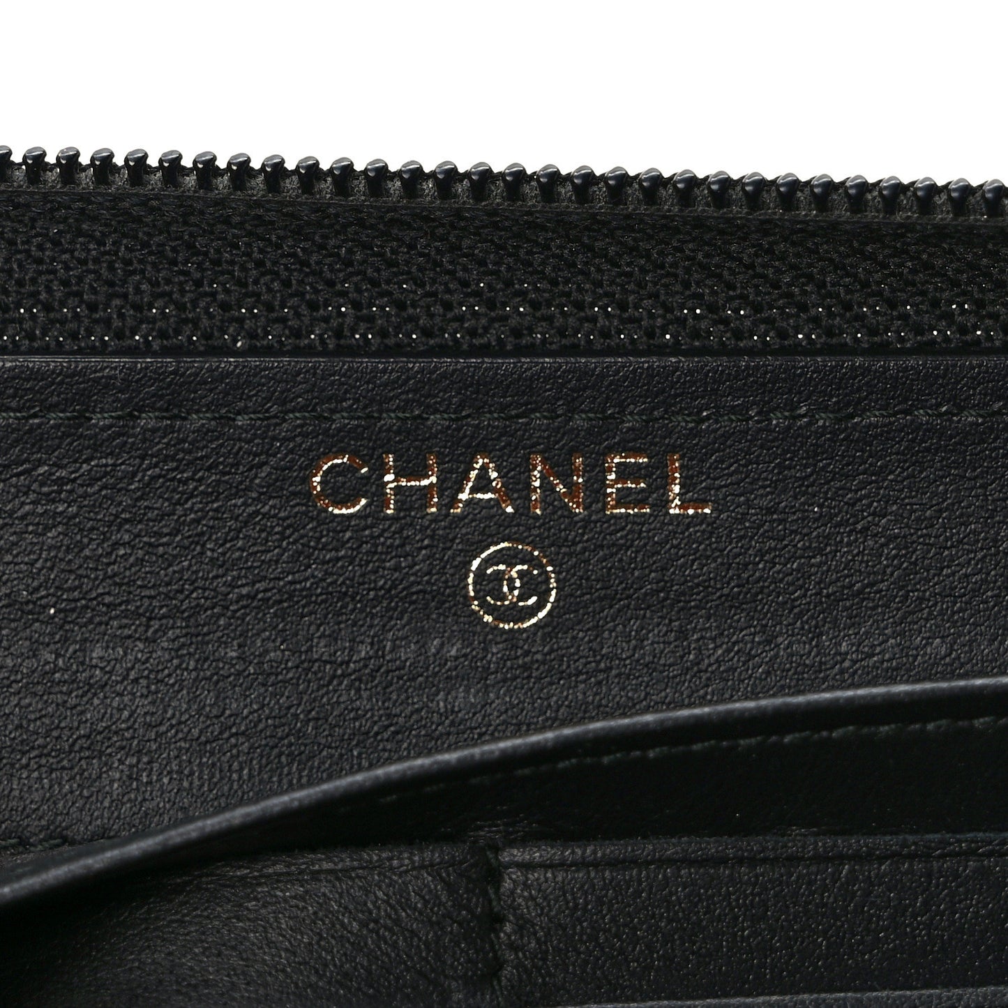 Caviar Quilted Boy Long Zip Around Wallet Black