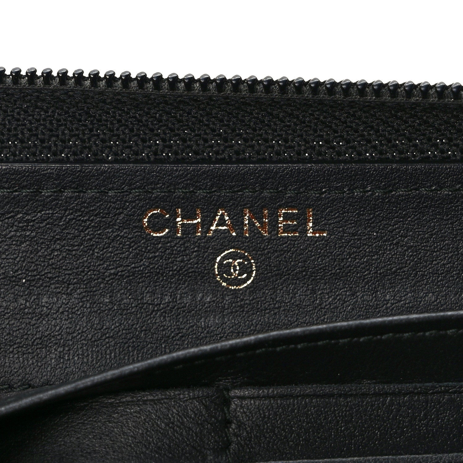 Chanel Caviar Quilted Boy Long Zip Around Wallet Black 6 of 7