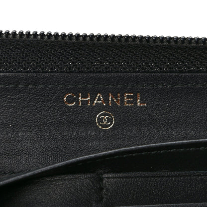 Chanel Caviar Quilted Boy Long Zip Around Wallet Black 6 of 7