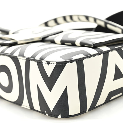 Fendi X MARC JACOBS Vitello Seta Logo Print Baguette White Black 10 of 10