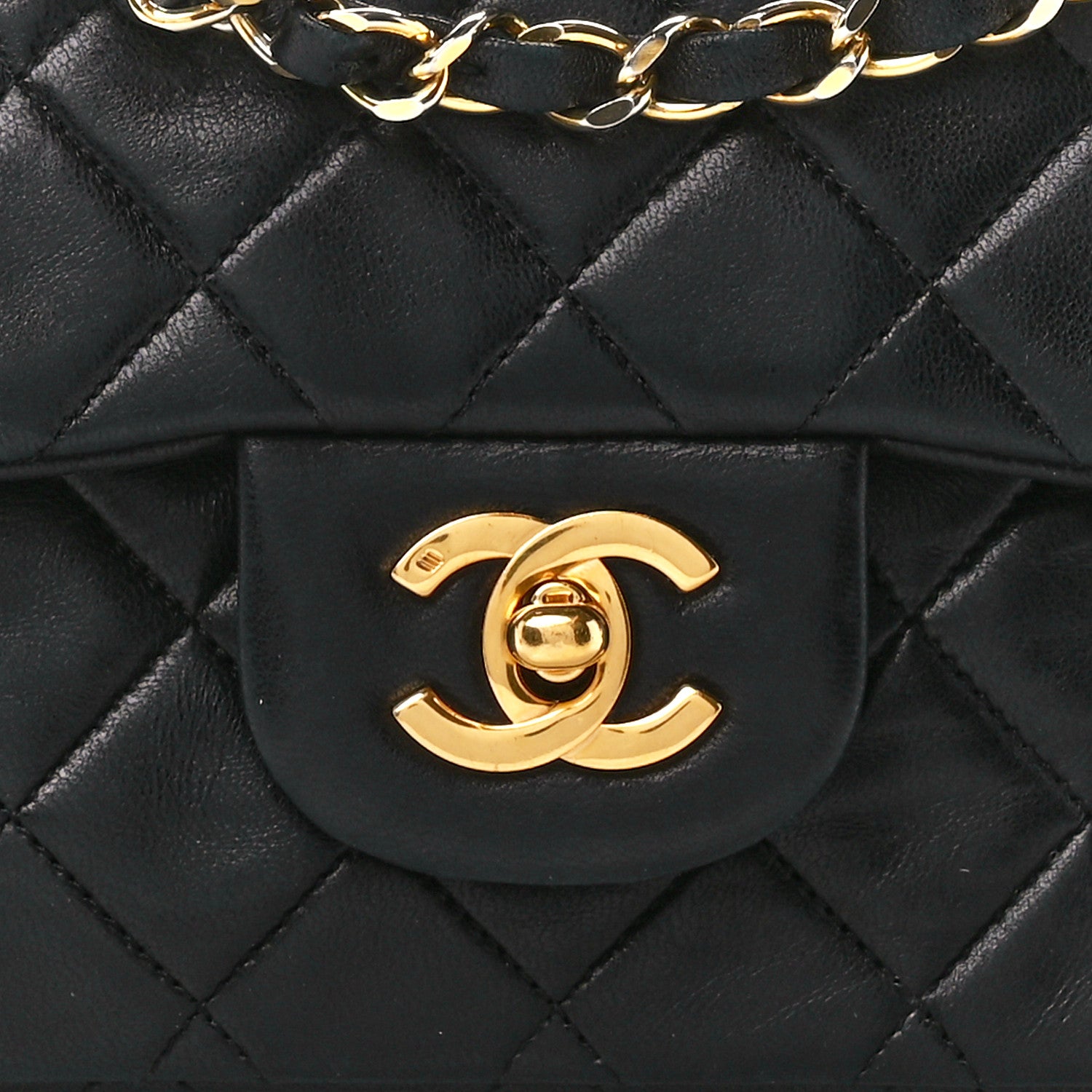 Chanel Lambskin Quilted Small Double Flap Black 10 of 12