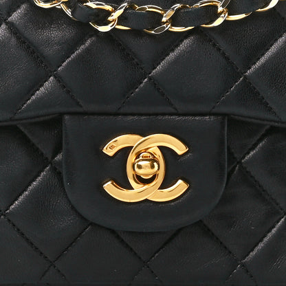 Chanel Lambskin Quilted Small Double Flap Black 10 of 12