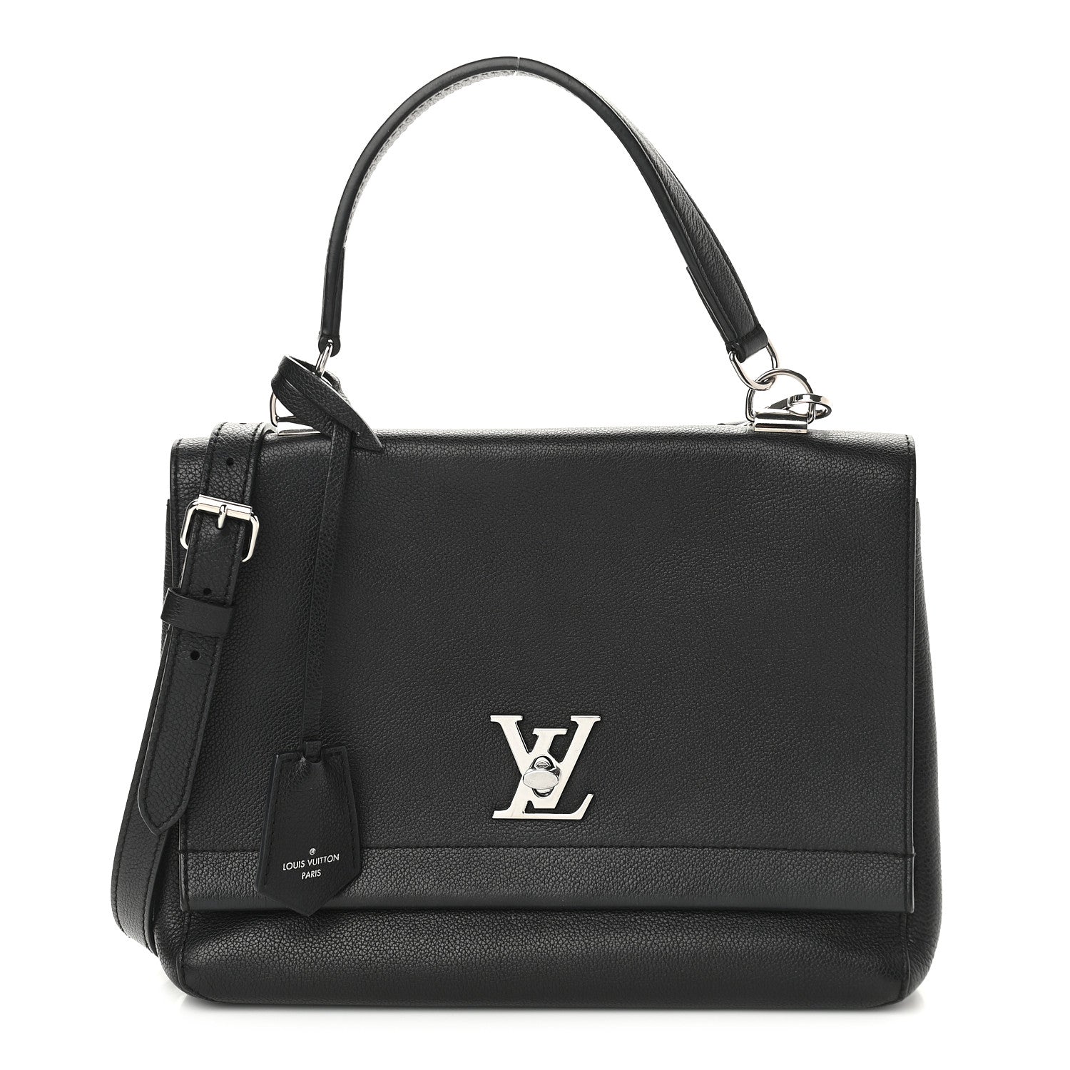 Louis Vuitton Soft Calfskin Lockme II Top Handle Black 1 of 8
