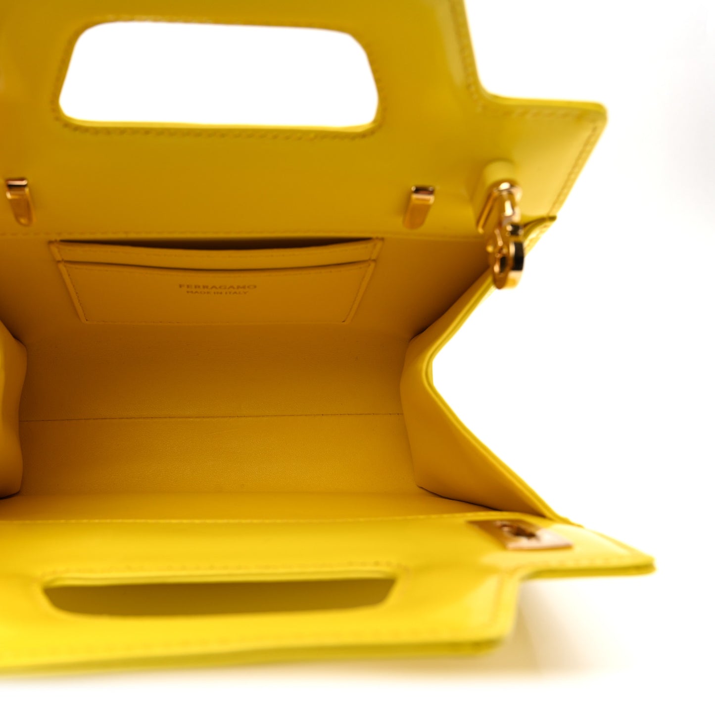 Brushed Calfskin Mini Wanda Top Handle Bag Yellow
