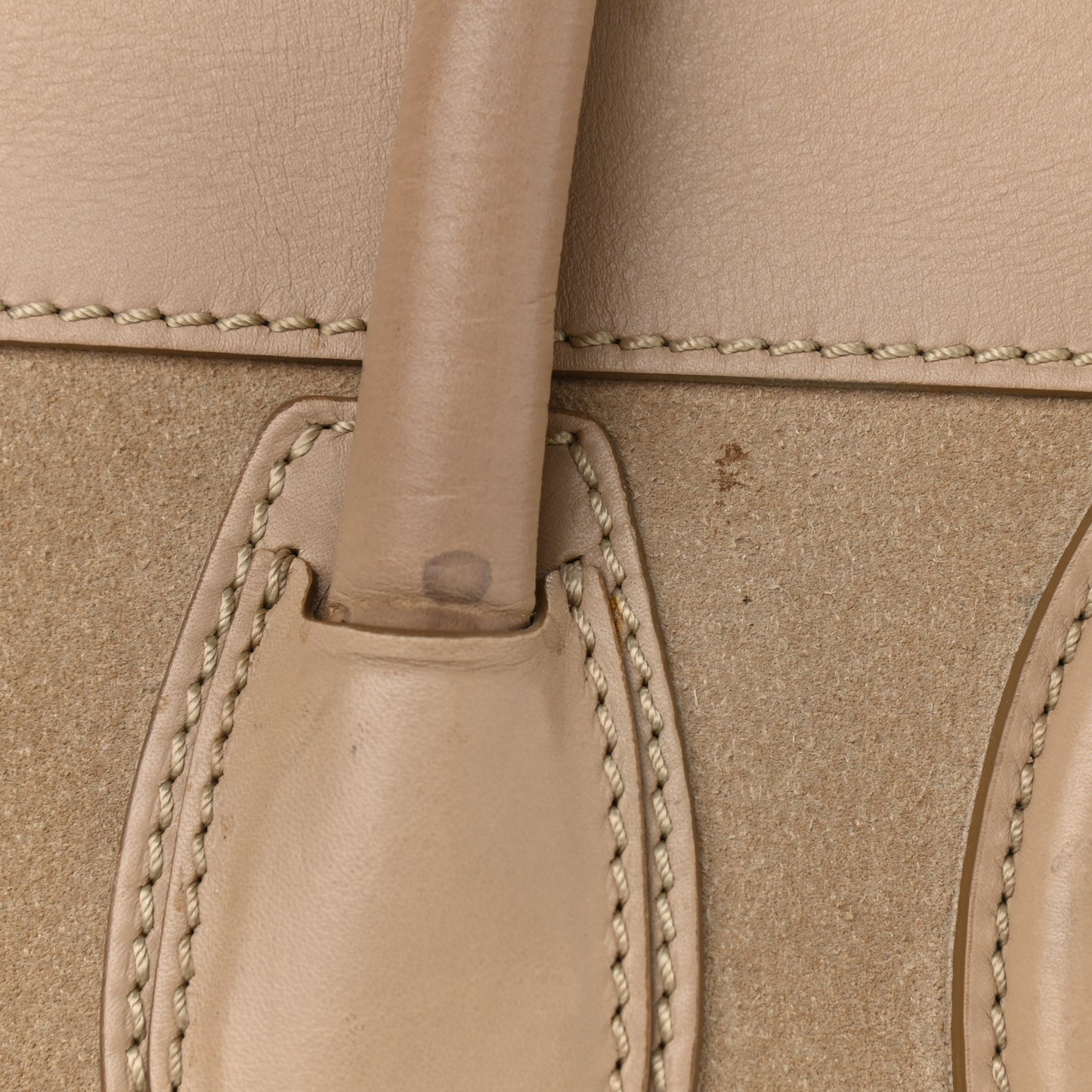 Smooth Calfskin Suede Mini Luggage Camel