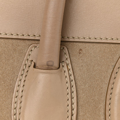 Celine Smooth Calfskin Suede Mini Luggage Camel 12 of 15