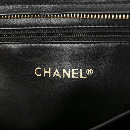 Chanel Lambskin Quilted Shopping Tote Black 6 of 10