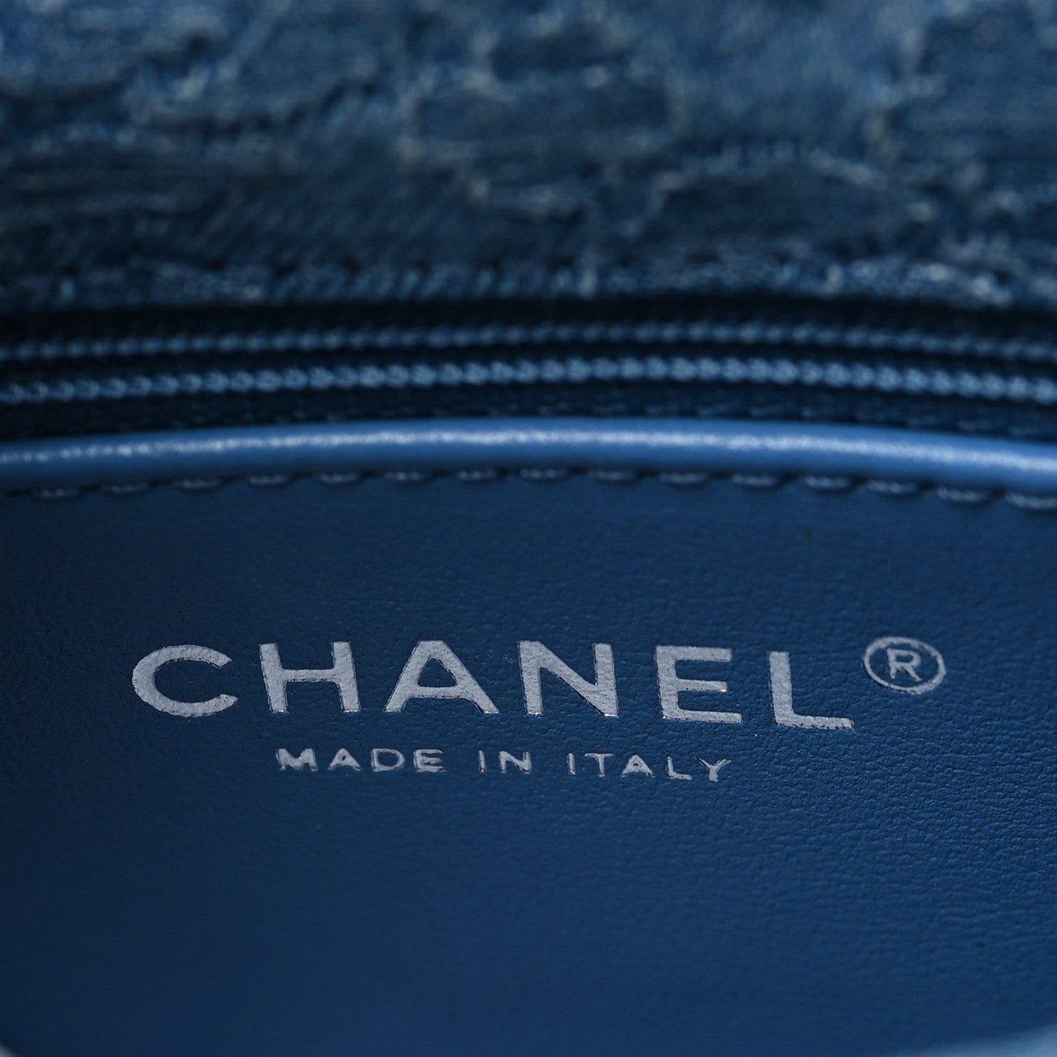 Chanel Denim Quilted Camellia Sweetheart Mini Flap Blue 6 of 10