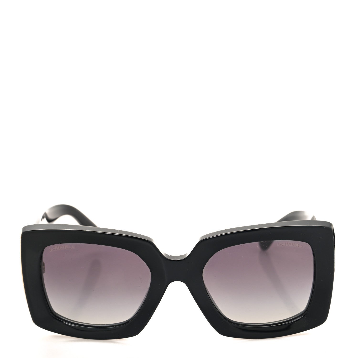 Chanel Acetate Rectangle Sunglasses 5435 Black 2 of 8
