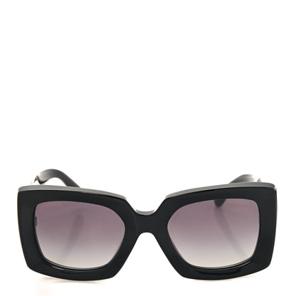 Chanel Acetate Rectangle Sunglasses 5435 Black 2 of 8