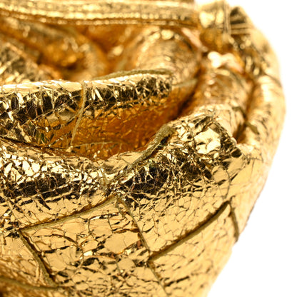 Bottega Veneta Metallic Nappa Intrecciato The Mini Pouch Oro 12 of 14