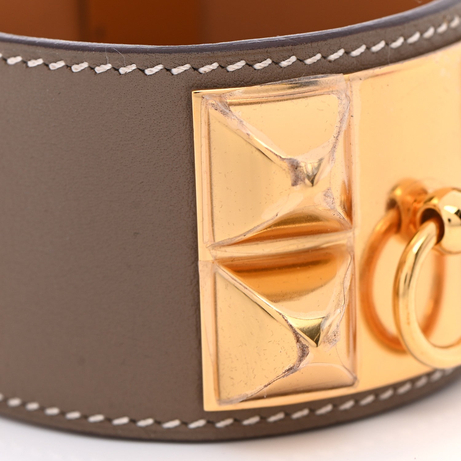 Hermes Swift Collier De Chien CDC Bracelet T2 Etoupe 7 of 9