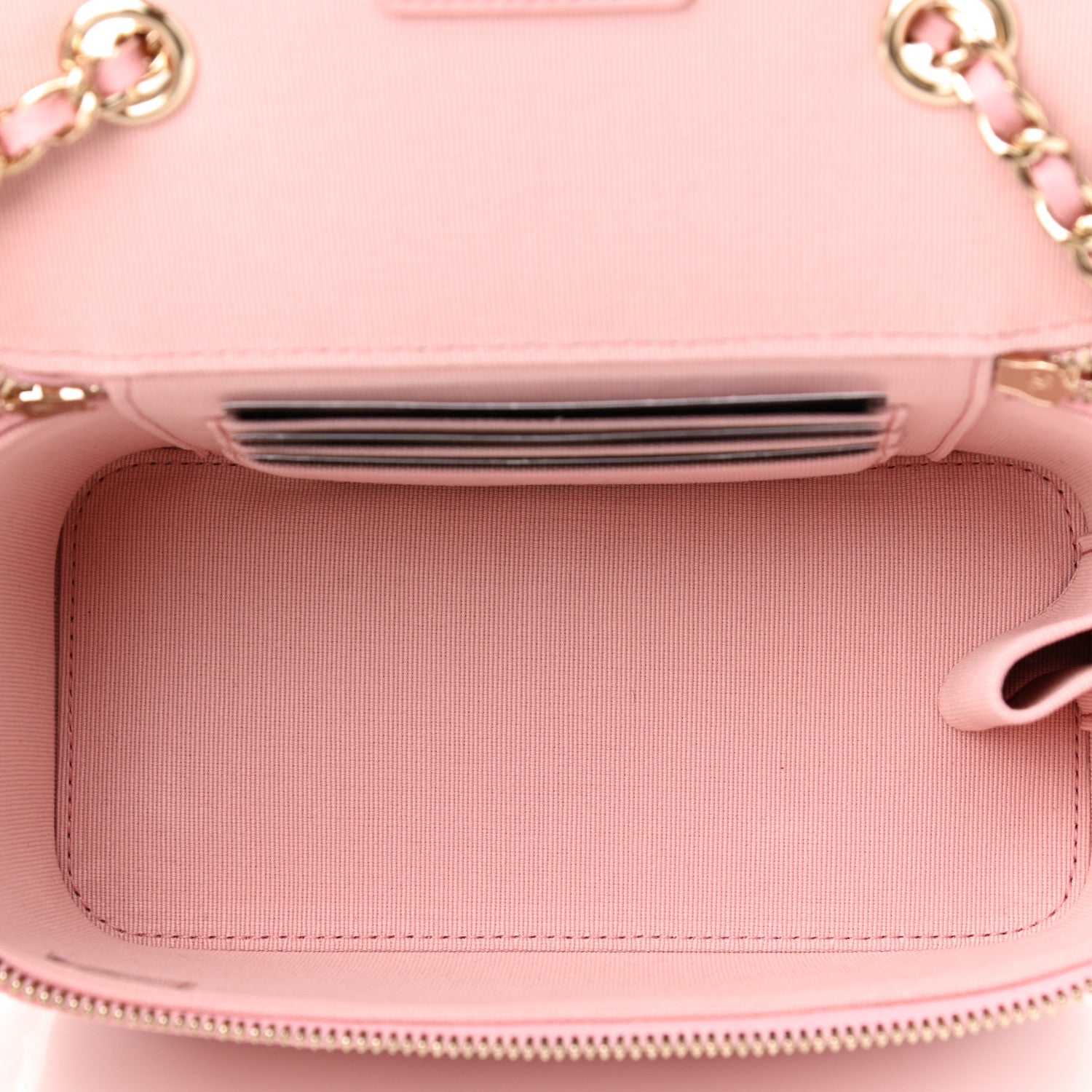 Chanel Caviar Quilted Small Vanity Case With Chain Pink 5 of 9