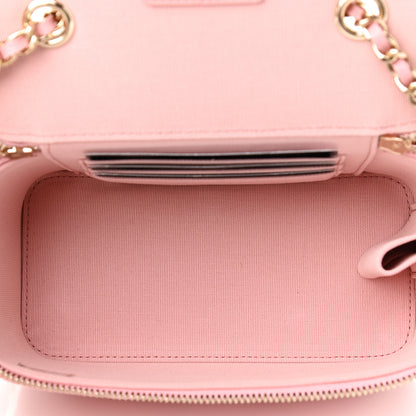 Chanel Caviar Quilted Small Vanity Case With Chain Pink 5 of 9