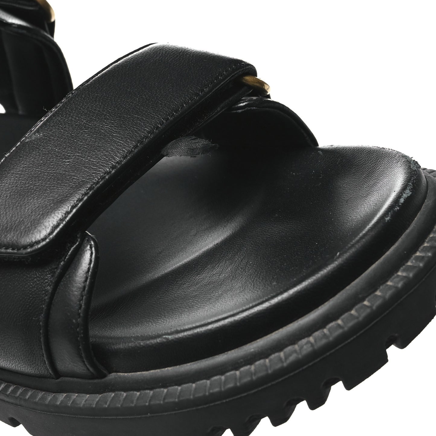 Lambskin Dioract 10mm Sandals 37.5 Black