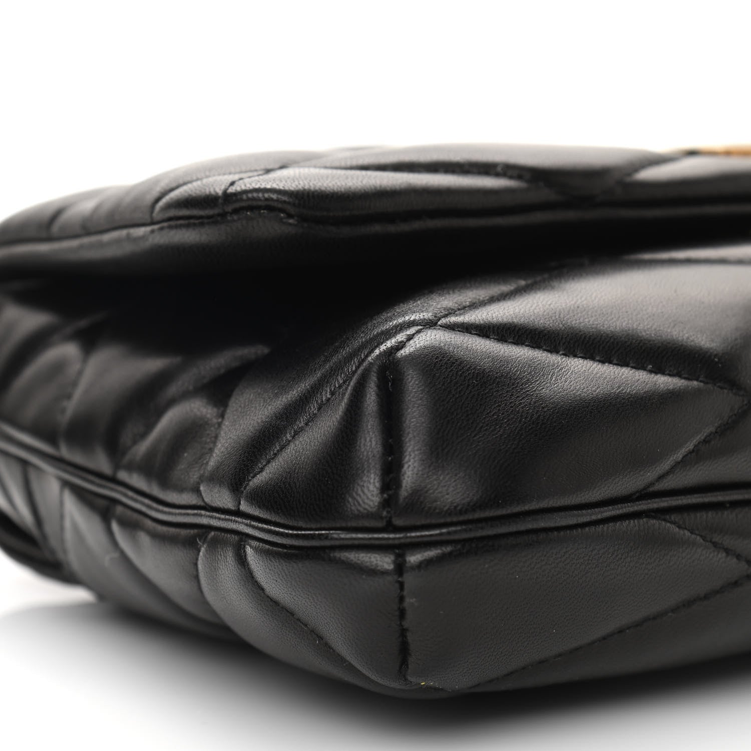 Saint Laurent Lambskin Quilted Le 57 Diamond Shoulder Bag Black 9 of 10