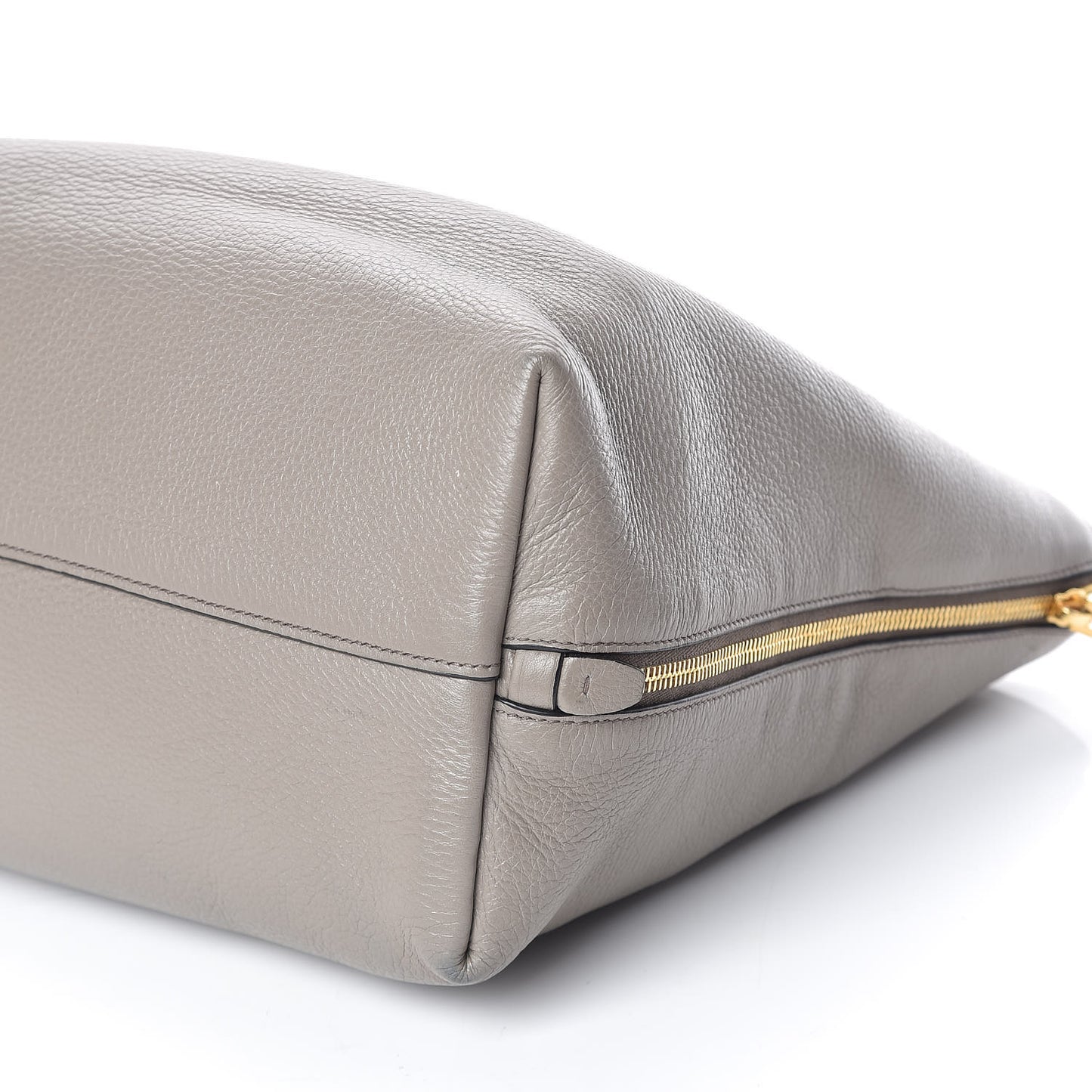 Vitello Daino Side Zip Tote Argilla