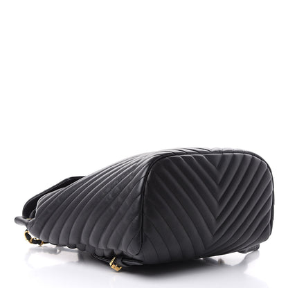 Chanel Calfskin Chevron Quilted Large Urban Spirit Backpack Black 4 of 11