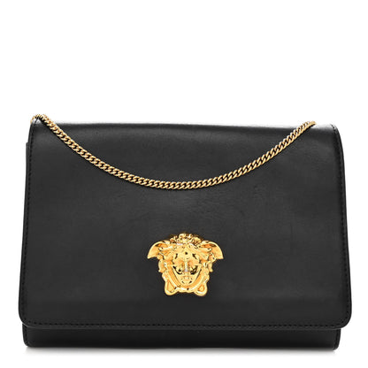 Versace Vitello Palazzo Medusa Evening Clutch Bag Black 1 of 10