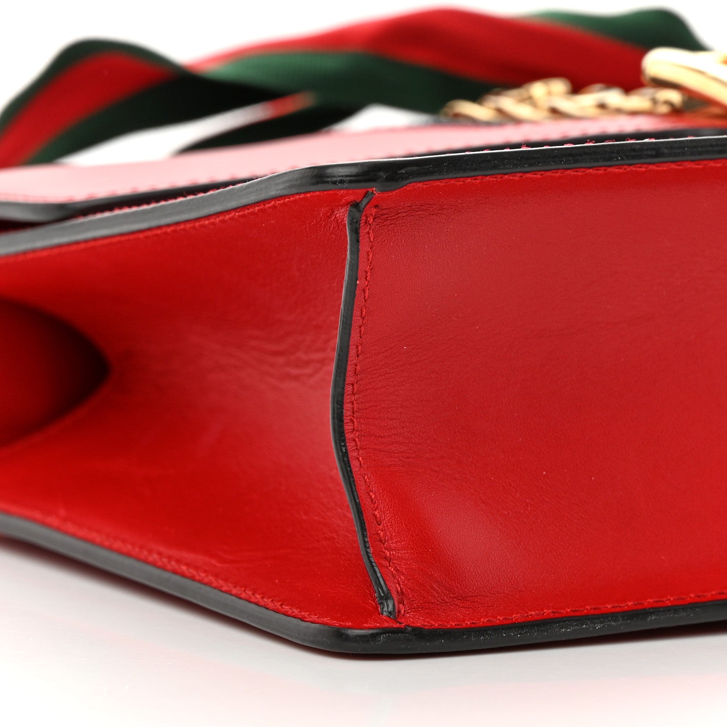 Gucci Calfskin Sylvie Top Handle Bag Hibiscus Red 9 of 20