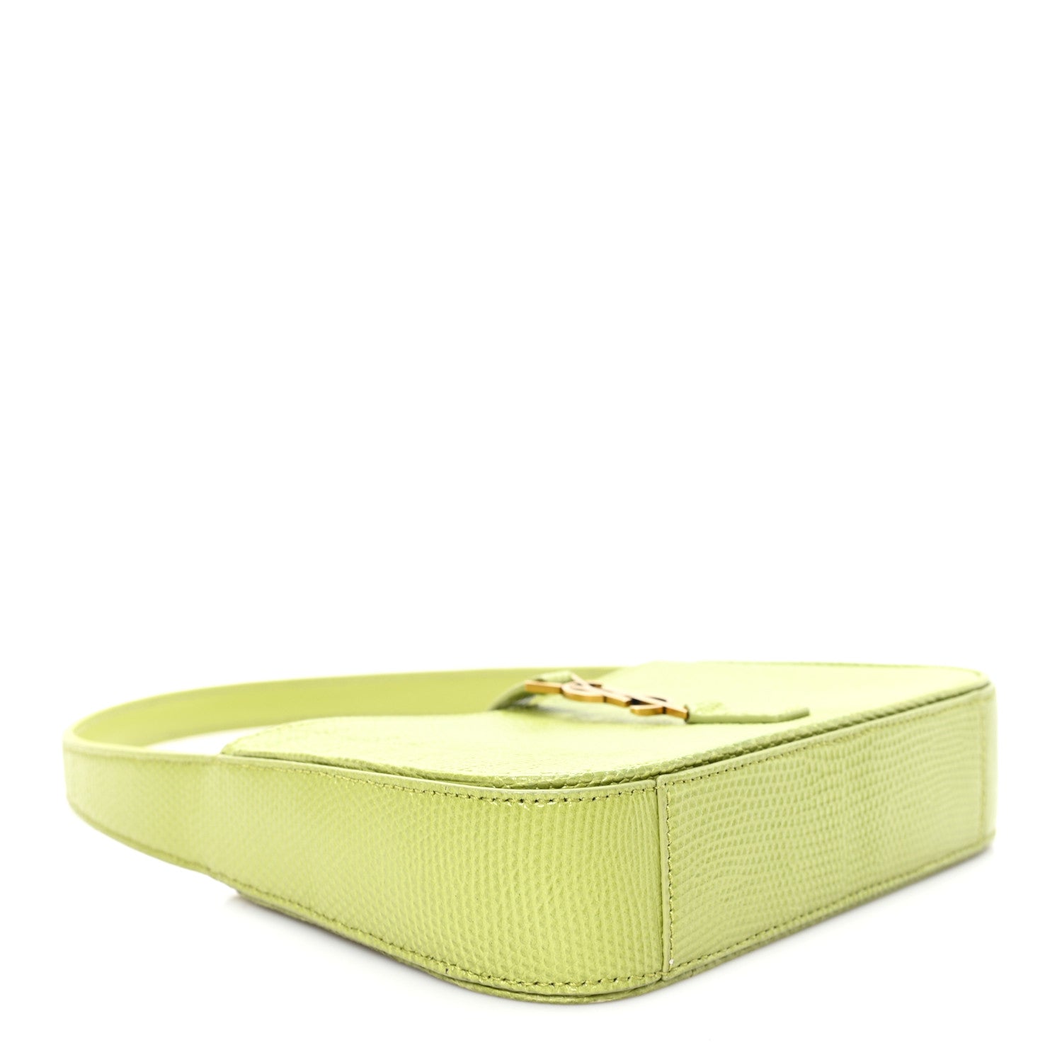 Saint Laurent Calfskin Lizard Embossed Le 5 A 7 Mini Hobo Dull Lime 4 of 10