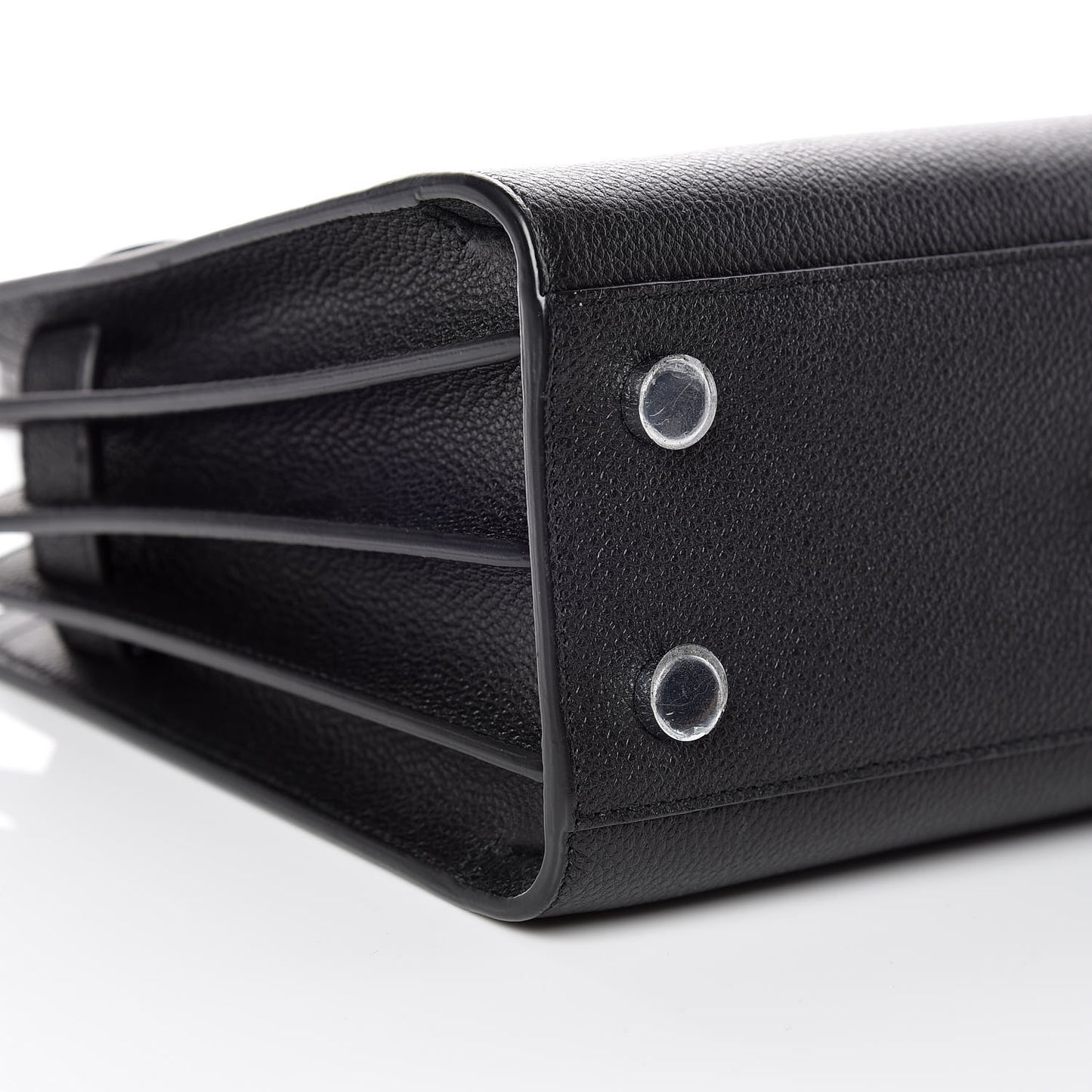 Grained Calfskin Nano Sac De Jour Black