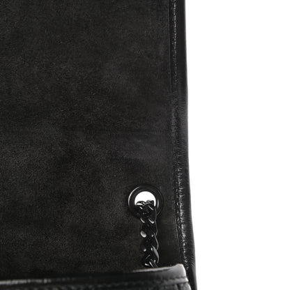 Saint Laurent Metallic Cracked Calfskin Monogram Niki Chain Wallet Black 11 of 11
