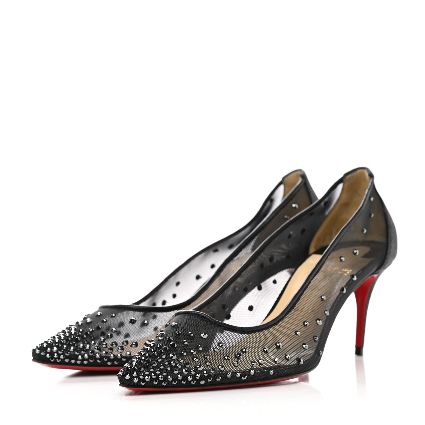 Rete Glitter Mini Specchio Strass Follies 70 Pumps 38 Black