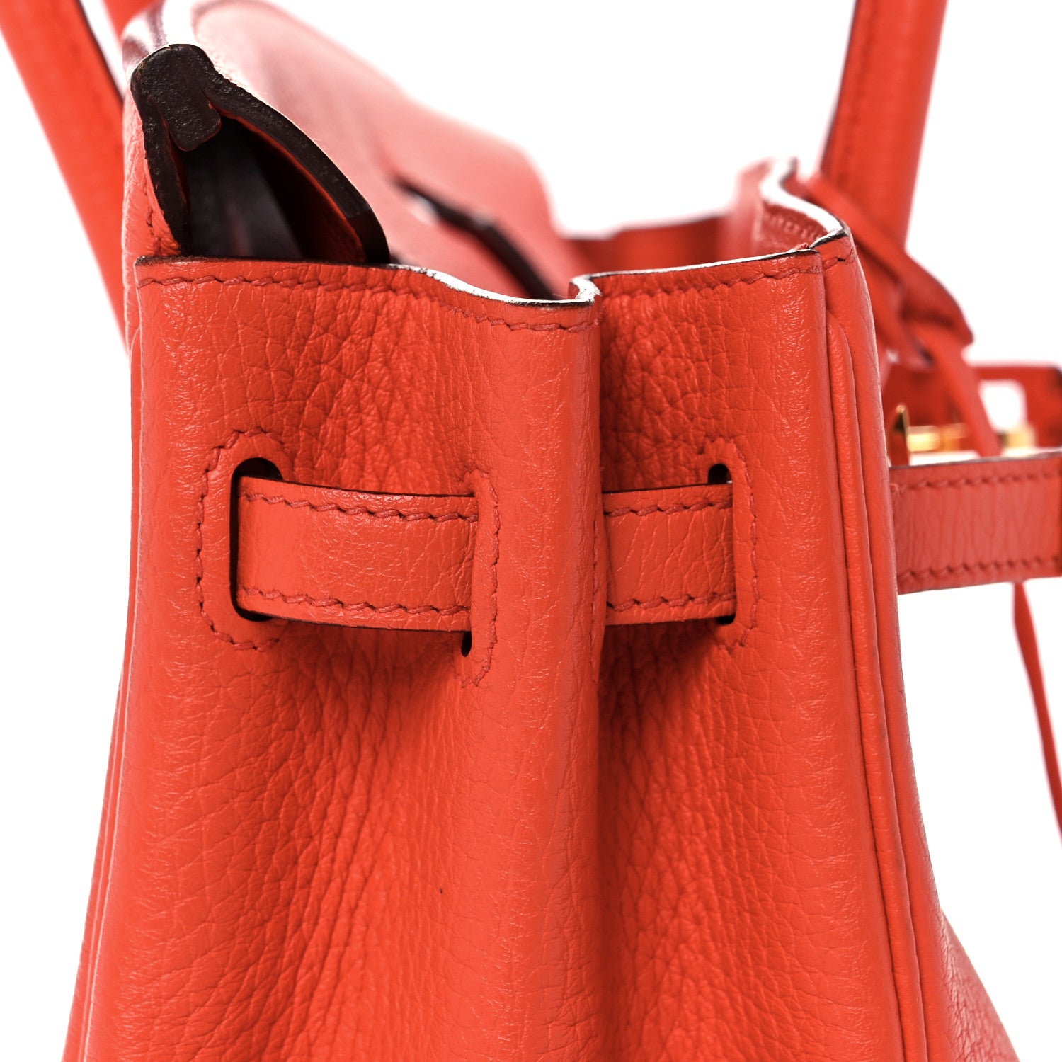 Hermes Taurillon Clemence Birkin 25 Feu 16 of 34