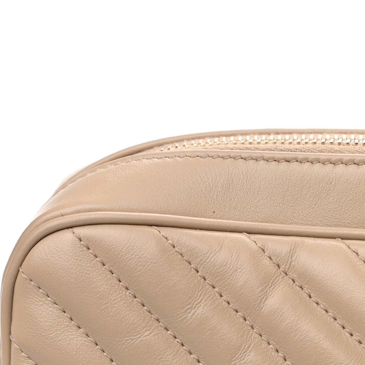 Calfskin Matelasse Monogram Lou Camera Bag Dark Beige