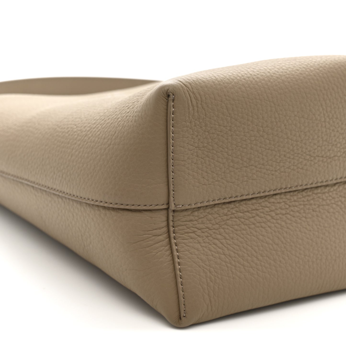 Grained Calfskin Small N/S Park Tote Dark Taupe