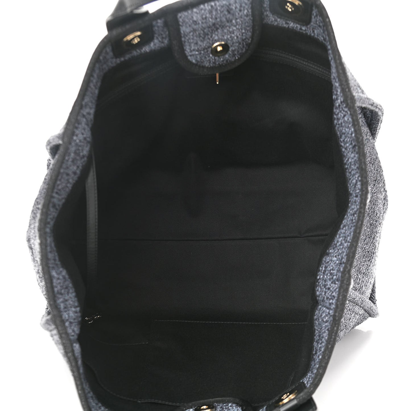 Woven Straw Raffia Medium Deauville Tote Grey