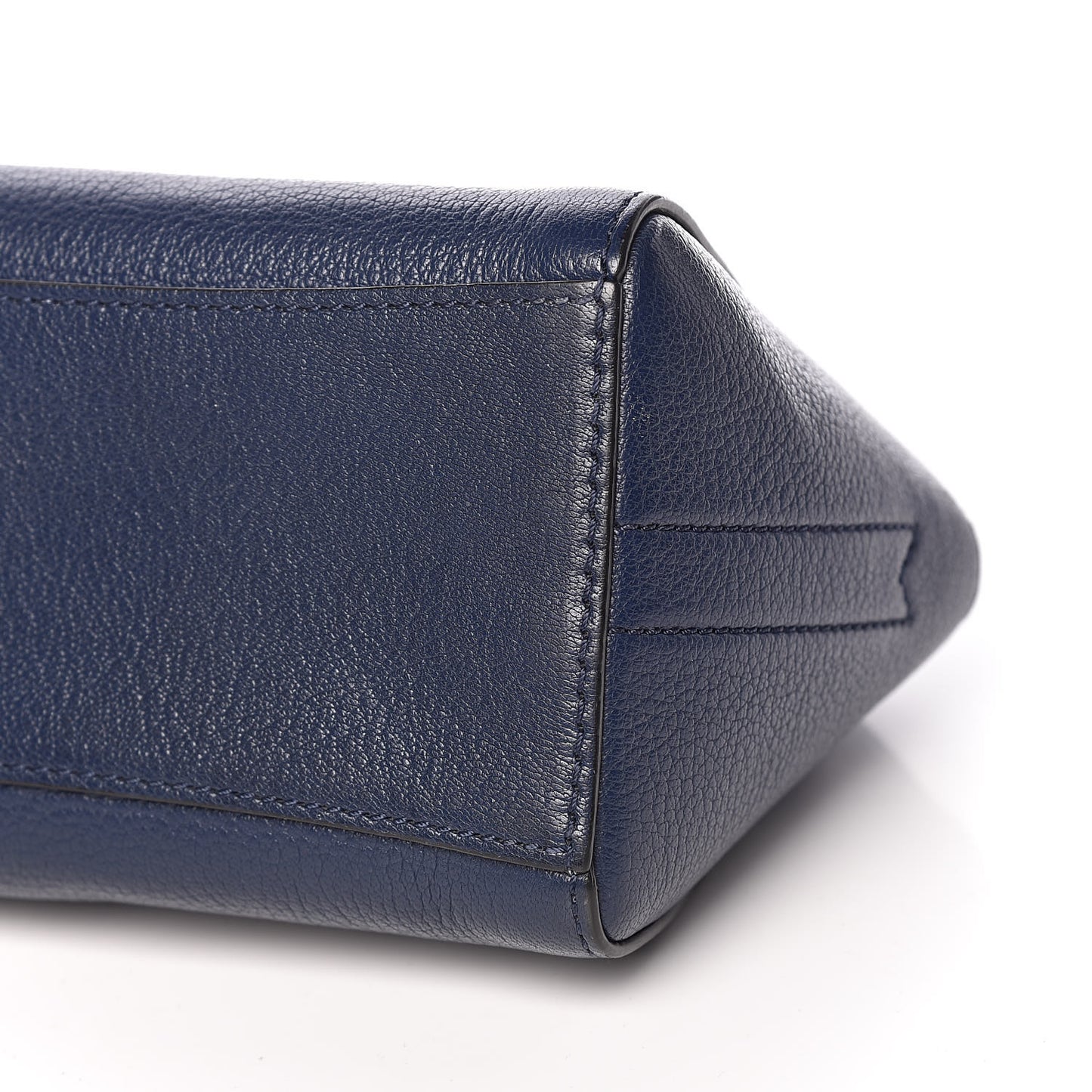 Sugar Goatskin Small Antigona Beauty Wristlet Navy