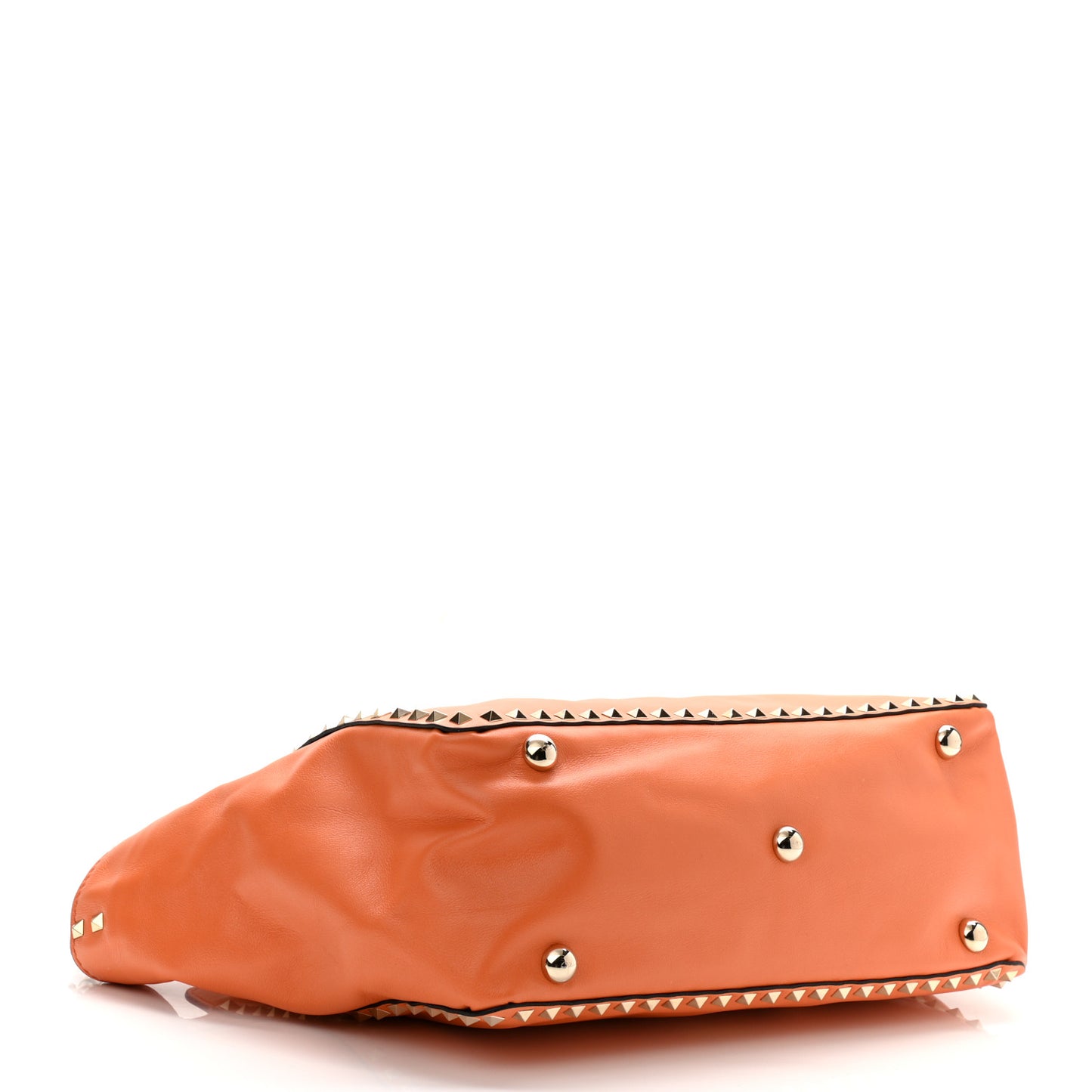 Vitello Medium Rockstud Tote Melon Sorbet