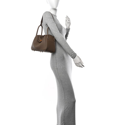 Hermes Taurillon Clemence Lindy 26 Etoupe 2 of 11